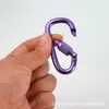 Mosquetón Pequeño de Aleación de Aluminio de 6 cm con Hebilla de Liberación Rápida con Bloqueo Llavero Hebilla de Mochila Hebilla en Forma de D Hebilla de Resorte