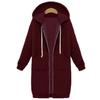 2021 Amazon Otoño Nuevo Sudadera de Terciopelo Larga Oversize para Mujer Talla Grande Holgada con Capucha Chaqueta Cárdigan