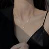 Collar de Plata de Ley S925 Jin Hongsheng Jewelry para Mujer Luna Sol Nuevo Colgante Cadena de Clavícula de Lujo Ligero Nicho de Gama Alta