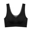 Ropa Interior Fina de Seda de Hielo para Verano para Mujer, Chaleco sin Marcas Ultra-delgado, Sujetador Cómodo para Dormir con Efecto Levanta-busto sin Aros de Acero