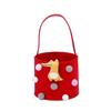 Bolsa de Feltro Personalizada, Bolsa de Presente da Moda, Bolsa Sacola Balde de Desenho Animado com Pom-Pom, Balde de Armazenamento da Moda, Bolsa Sacola Balde