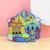 Imanes de Refrigerador Culturales y Creativos de Goma Suave de PVC Personalizados para Atracciones Arquitectónicas y Souvenirs Turísticos de Chengdu y Xi'An