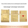 Tuhao Gold Frosted Playing Cards Fabricantes Atacado Souvenirs Coleção Presentes Hot Stamping Cartões Plástico Impermeável Playing Cards