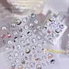 Q Pegatinas de Uñas de Oso Lindas Autocríticas 5D en Relieve Estéreo Oso Lindo Pegatinas de Arte de Uñas DIY Joyería Estilo Sl
