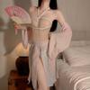 Lencería Erótica Tallas Grandes, Camisón Vintage Transparente, Faja Seductora con Perlas, Conjunto de Estilo Exótico, Camisola Sexy