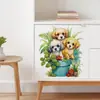Pegatinas de Pared Autoadhesivas para Macetas de Perrito Lindo de Dibujos Animados Pegatinas para Refrigerador para Pared de Fondo de Habitación Pegatinas de Decoración para Inodoro ZN3191C