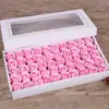 Dia dos Namorados Flor Eterna de Três Camadas Rosa Flor de Sabão Atacado Flor Artificial Cabeça de Flor de Sabão Decoração Caixa de Presente Buquê Presente