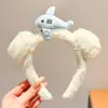 Faixa de pelúcia fofa e adorável para crianças, perfeita para meninas usarem ao lavar o rosto, prender o cabelo ou como um acessório divertido e criativo para fotos