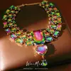 Collar Europeo y Americano con Forma de Corazón Rectangular y Gota de Agua Incrustado de Diamantes, Cadena Clavicular de Lujo Ligero de Nicho, Joyería de Nicho Exagerada de Gama Alta