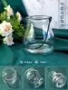 Suporte de Velas de Vidro DIY Feito à Mão Vaso Transparente Mosaico Branco em Branco Copo de Velas Criança-Adulto Base Material em Branco