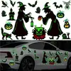 Imán para coche de calabaza de bruja de Halloween bestseller transfronterizo, Imán para puerta de garaje y refrigerador de murciélago que brilla en la oscuridad de Halloween