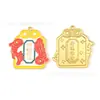 Placa de Palabras para Atraer Riqueza y Fortuna, Accesorios de Colgante de Carpa, Accesorios de Joyería con Goteo de Aceite, Cadena para Teléfono Móvil DIY, Colgante para Llavero, Hecho a Mano