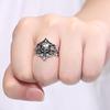 Anillo de Calavera de Plata Tailandesa para Hombre Pirata Fantasma Personalidad Hip Hop Calle Exagerado Inmarcesible Anillo de Hombre Anillo Individual