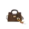 Yue Zi 2026 Outono/Inverno Nova Bolsa Casual Simples Pequena Quadrada Elegante Versátil para o Dia a Dia Ombro Único Transversal