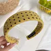Diadema Ancha Estilo Coreano Retro de Lunares para Mujer 2026 Nuevo Estilo Diaria Exterior Pinza para el Cabello Superior Cráneo Presionando el Cabello Pinza para Lavar la Cara
