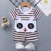 Conjunto de Verão Infantil Manga Curta Shorts Roupas de Casa para Bebê Menina Camiseta de Bebê Pijama para Meninos 0-1-2-3 Anos