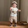2026 Nuevo Conjunto de Ropa de Verano Elegante y Versátil para Niños y Niñas, Conjunto de Dos Piezas de Camiseta y Shorts para Niños