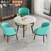 Mesa Pequeña de Té para Balcón, Juego de Mesa y Sillas Pequeñas para Reuniones y Negociaciones de Oficina, Mesa de Café Pequeña para Apartamento Pequeño del Hogar, Mesa de Comedor, Mesa Redonda Pequeña de Ocio