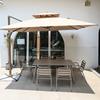 Conjunto de Mesa e Cadeiras de Liga de Alumínio para Exterior Pátio Villa Varanda Externa Jardim Impermeável Protetor Solar Mesa e Cadeiras de Lazer para Exterior