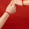 Joias da Sorte para Homens e Mulheres, Pulseira de Fio Vermelho com Nó Vajra Tecida à Mão, Pulseira da Amizade para Melhores Amigos e Casais, Pulseira de Fio Vermelho para Boa Sorte no Ano do Signo