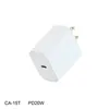 Cargador Inalámbrico de Suministro Transfronterizo Cabezal de Carga Rápida Carcasa Ignífuga de PC Certificado ETL Estándar de EE. UU. Cargador Pd de 20W