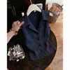 Camisa de Verano Nueva Elegante de Temperamento Nicho Chic Adelgazante Sin Mangas Cuello Solapa Top de Moda