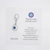 2025 Estilo Europeo y Americano Ojo del Diablo Tarjeta Ojo Blanco Azul Colgante Llavero Colgante