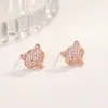 Pendientes de Plata de Ley S925, Lindos Pendientes de Zorro con Diamantes, Accesorios de Moda Coreana, Joyería para Mujer, Pendientes Versátiles