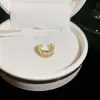 Brinco de Pressão Redondo com Zircônia Banhado a Ouro Real 18K Moda Casual Clipe para Osso da Orelha Sem Perfuração Brincos de Luxo Leve de Alta Qualidade para Mulheres