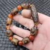Pulsera de ágata de Xizang con cuentas una, dos, tres, cuatro, cinco, seis, nueve ojos colmillo de tigre Ruyi joyería pulsera de jade luantong
