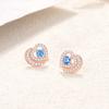 Aretes Originales de Plata Pura 999 con Forma de Corazón de Una Flecha para Mujer Verano Diseño de Alta Gama Aretes de Circonita Corazón Estilo K Estilo Ins