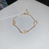 Pulsera Geométrica Redonda de Flor de Zirconia Transfronteriza Europea y Americana Estilo Retro de Moda Pulsera Joyería de Lujo Ligero Al por Mayor