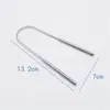Acero Inoxidable 304 Raspador de Lengua Limpiador de Lengua Raspador de Lengua Cepillo para Recubrimiento de Lengua Herramienta de Limpieza Bucal