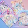 QH adesivos de maquiagem que mudam de cor tridimensionais de princesa de desenho animado para crianças, livro para Diário Laser, kit de atacado