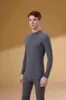 Roupa de Outono 100% Algodão Masculina e Calças Compridas Conjunto Fino Roupa Íntima de Outono e Inverno Suéter de Algodão Intimidade Térmica de Algodão Estilo Masculino