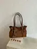 Bolsa versátil estilo coreano para o dia a dia de mulheres, novo modelo 2026, bolsa de ombro e axila estilosa de grande capacidade, bolsa tote retro fashion