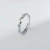 Anel de casal Runxin Sun Moon Tonghui um par de anel aberto de ouro de luxo leve da moda Sun Moon para homens e mulheres