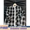 Camisa de cuadros para hombre, chaqueta a cuadros CL, holgada y casual, de manga larga, estilo americano vintage, con cuello, corte relajado