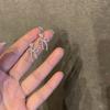 Brincos de Laço de Diamante 2025 Novos Brincos Coreanos da Moda Clipes de Orelha para Mulheres Sem Brincos Furados Brincos Elegantes