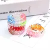 3,7cm trompete prisma triangular linha telefônica corda de cabelo elástico infantil anel de cabelo doce gradiente comércio exterior