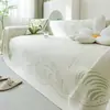 Funda de Sofá de Seda Helada de Verano, Manta Antideslizante de Cobertura Total para Sofá, Foulard de Sofá de Estilo Sencillo, Manta Enfriadora para Sofá