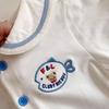 Camiseta de Solapa de Manga Corta para Niños y Niñas Estilo Japonés Estilo 2025 Verano Algodón para Niños Top de Media Manga Blanco Camiseta para Bebé Moderna