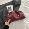 Nova Bolsa Popular de Outono Tendência Contas Plissada Bolinho Nuvem Versátil Elegante Clutch Plissado Bolsa de Festa