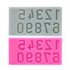 Molde de silicona digital 0-9, molde decorativo para pastel de chocolate y azúcar, molde para hornear DIY