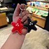 Llavero Creativo de Piel Sintética con Forma de Estrella Colgante para Bolso Regalo Exquisito para Parejas Llavero de Coche Venta al por Mayor