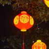Linterna Ovalada con el Carácter para Bendición, Diseño Hueco, Luz Decorativa Colgante Impermeable para Exteriores, Iluminación de Ingeniería, Luces de Cadena para el Festival de Primavera, Luces de Bendición