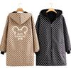 Overol Delantal de Manga Larga con Forro Polar para Adulto Moda Coreana Ropa de Trabajo para Mujer Abrigo de Trabajo Abrigo de Protección Laboral Trabajo Otoño e Invierno
