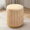 Banqueta de maquiagem, banqueta redonda de luxo leve, banco com armazenamento famoso na internet para quarto, banqueta de sofá, banqueta de penteadeira, pequena cadeira de maquiagem