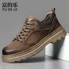 Tendência Quente Outono e Primavera 2026 Calçados de Trabalho Masculinos Sapatos Jovens Retrô Moda Britânica Botas Martin de Cano Baixo Novo Estilo