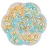 Conjunto de Caixa de Flores de Ameixa Pérola Artificial Semicírculo Ab Colorido Patch para Unha de Base Plana Cor Mista Acessórios de Joia Capa de Celular DIY